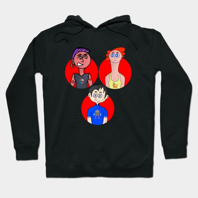 Three Stylish Boys Hoodie by DiegoCarvalho